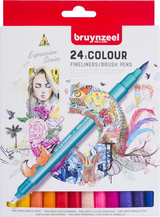 Produktbild Bruynzeel Fineliner Pinselstifte (24x)