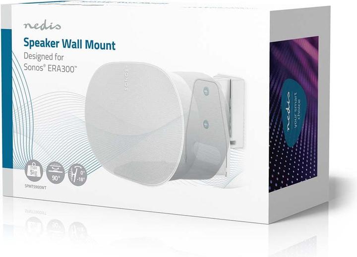 Actual product image Nedis Speaker holder - Compatible with: Sonos Era300 - wall - 5 kg - swivel/tilt - tiltable (1 pcs., Wall installation, Rotatable, Tiltable)