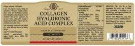 Nutritional values and ingredients Solgar Ialuronic Formula (New) Tabl (30 Piece, Pills, 162 g)