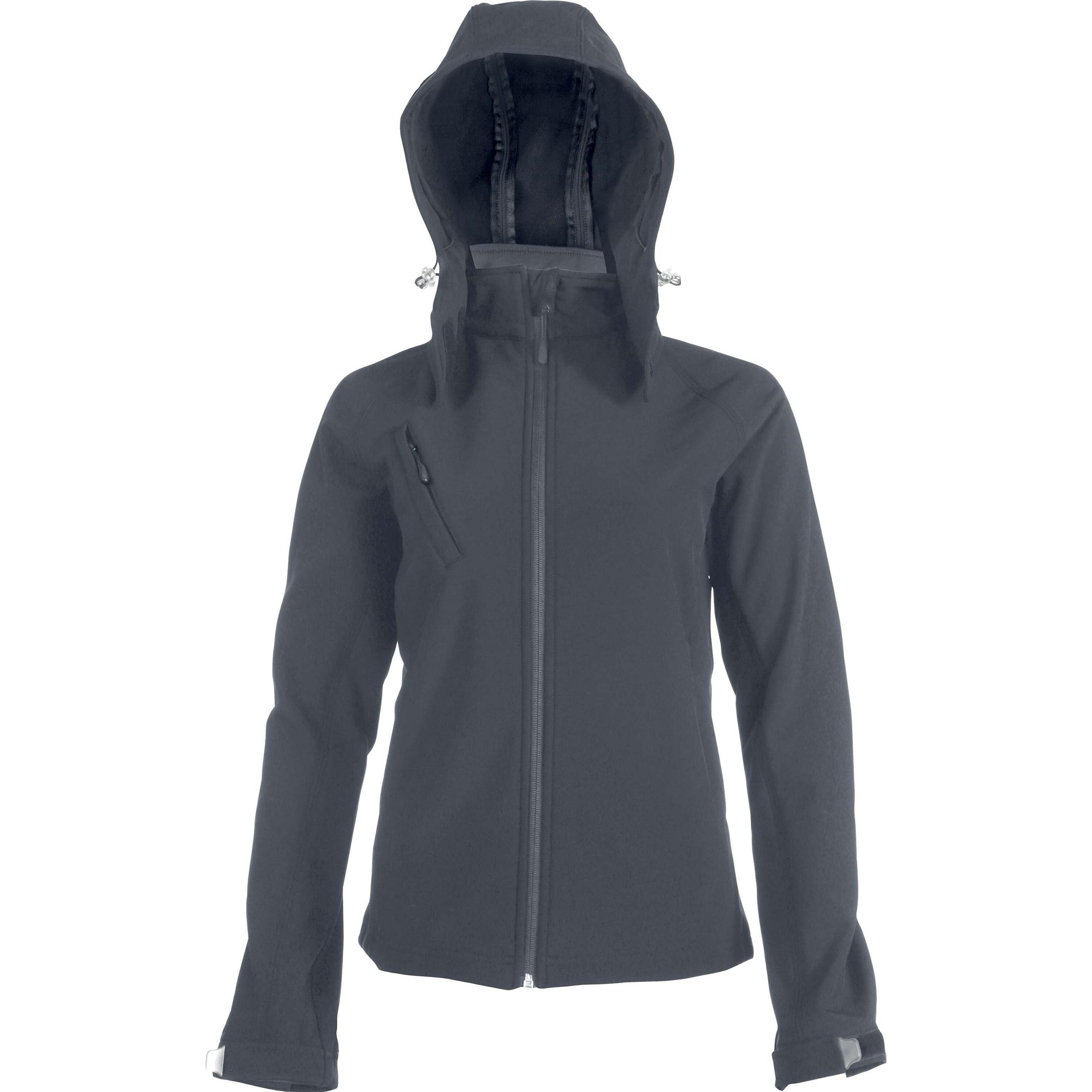 Kariban, Damen, Jacke, Softshell À Capuche Amovible (XXL), Grau, XXL