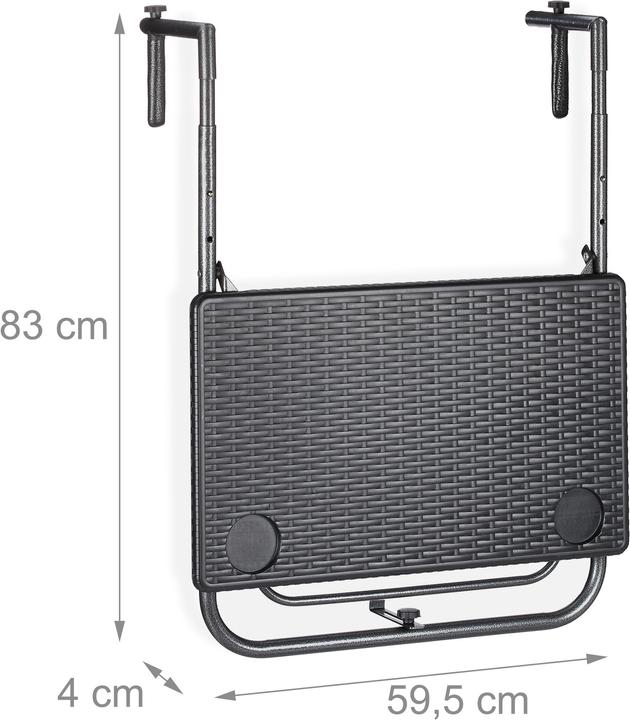 Produktbild Relaxdays Balkonhängetisch