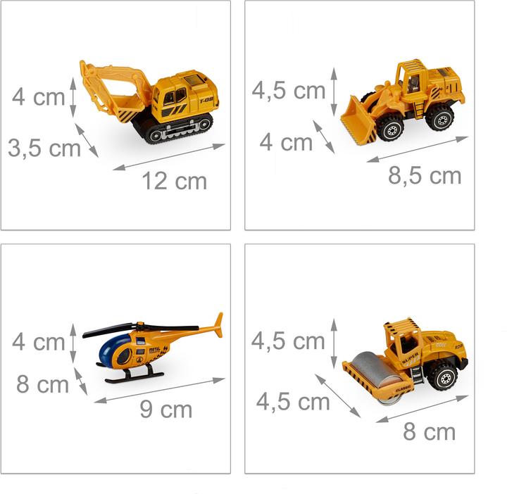 Immagine prodotto Relaxdays 6x veicoli da cantiere