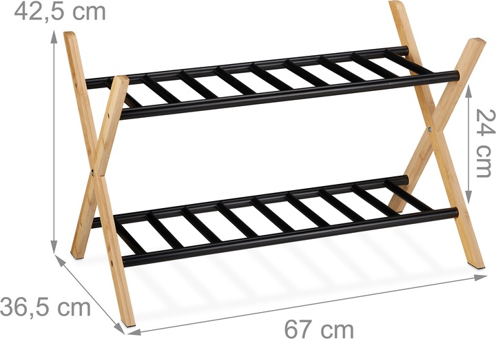 Actual product image Relaxdays Shoe rack (67 x 36.5 x 42.5 cm)