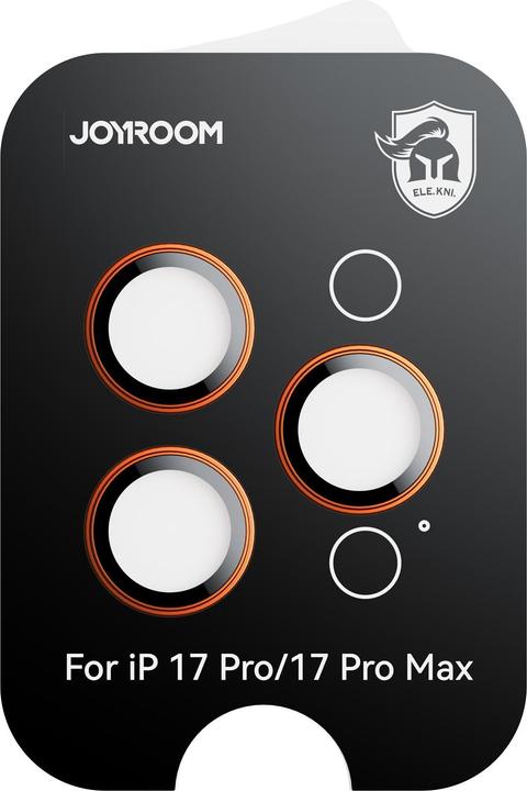 Immagine prodotto Joyroom JR-17QS3 Camera Lens Protector (HD) for iP 17 Pro/iP 17 Pro Max (Tri-Camera) - Orange (Apple iPhone 17 Pro, Apple iPhone 17 Pro Max)