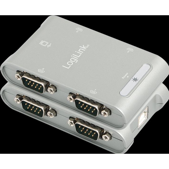 LogiLink AU0032 (USB 2.0), Netzwerkadapter, Silber