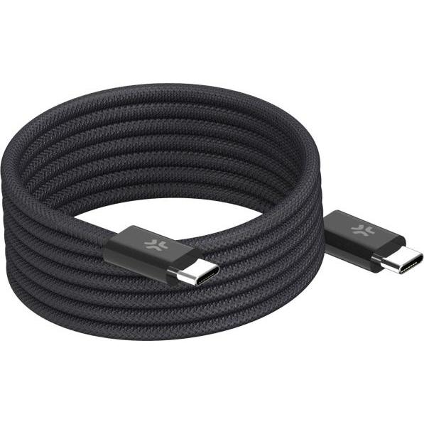 Celly Magnetisches USB-C-Kabel 60W Power Delivery, 1m (1 m, 60 W), Cavo USB