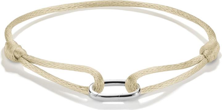 Produktbild Thomas Sabo Textilarmband beige Connect Silber (22 cm, Polyester, Silber)