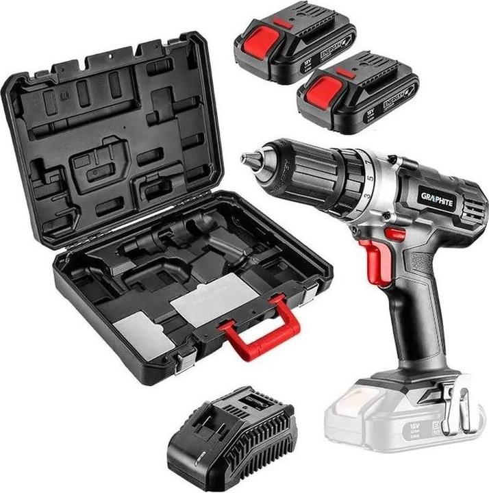Actual product image Graphite 58G006-SET2 drill 18 V 2 x 2 Ah battery (Rechargeable battery operated)