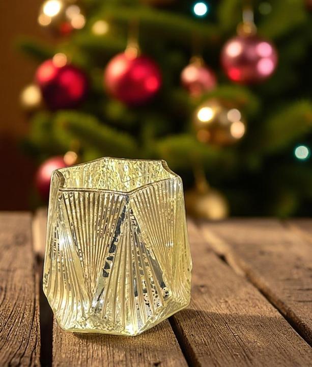 Immagine prodotto GuGus Lanterna 6 vetri quadrati bianco opaco all'interno dell'oro D10cm x H10cm (1 x, 10 x 10 cm)