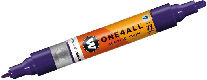 Produktbild Molotow Marqueur pour Maquettes - One4All Twin - Acrylique Violet Sombre - 1,5/4mm - -043 - 15 cm (Violett dunkel, 4 mm, 1 x)
