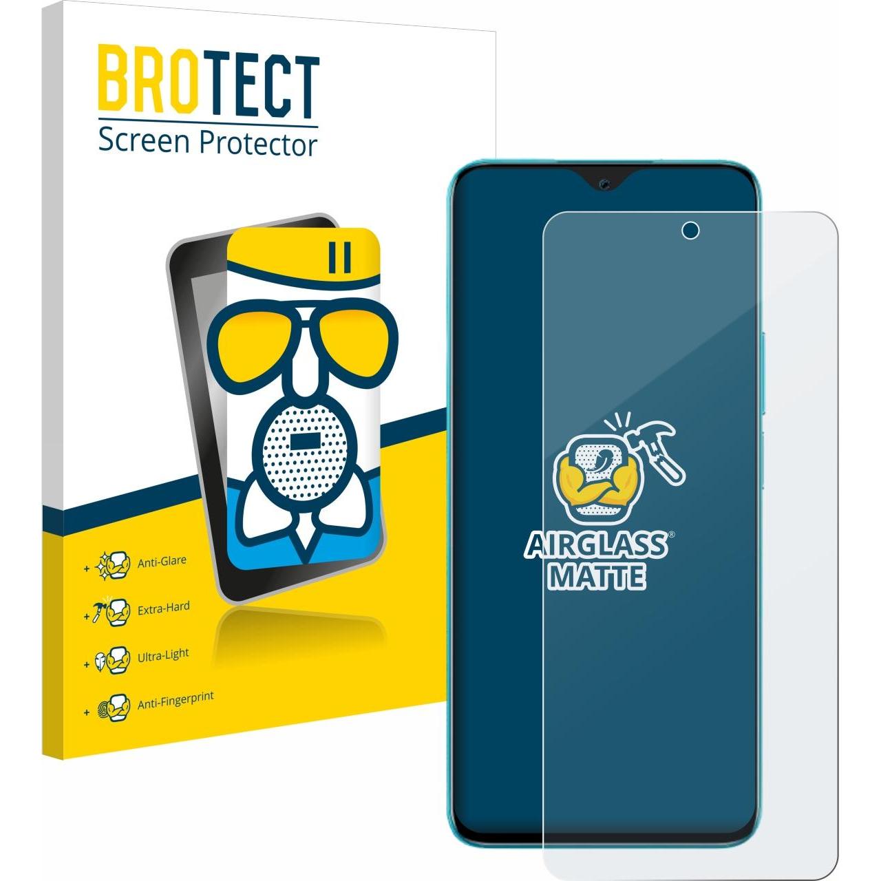 BROTECT AirGlass Panzerglasfolie Matt (1 Stück, Honor 90 Lite), Smartphone Schutzfolie, Grau