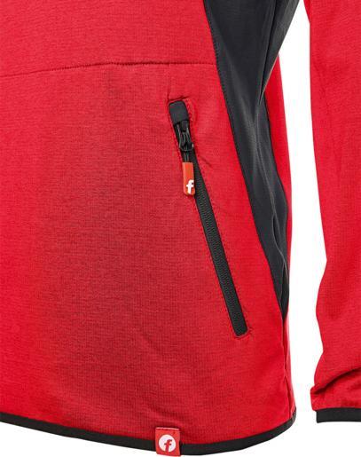 Image du produit Magni Pull en polaire Tech rouge/noir chiné Gr. M Fortis Elements (M)