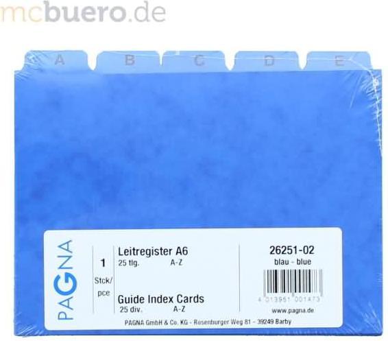 Actual product image Pagna Card index A6 (A6)