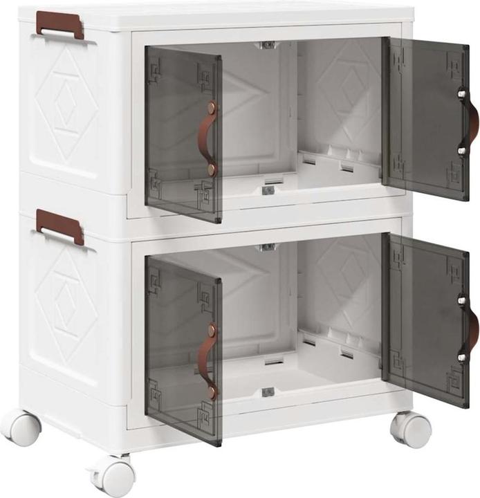 Actual product image vidaXL Storage box with wheels Stackable 2-tier 28 L (28 l)