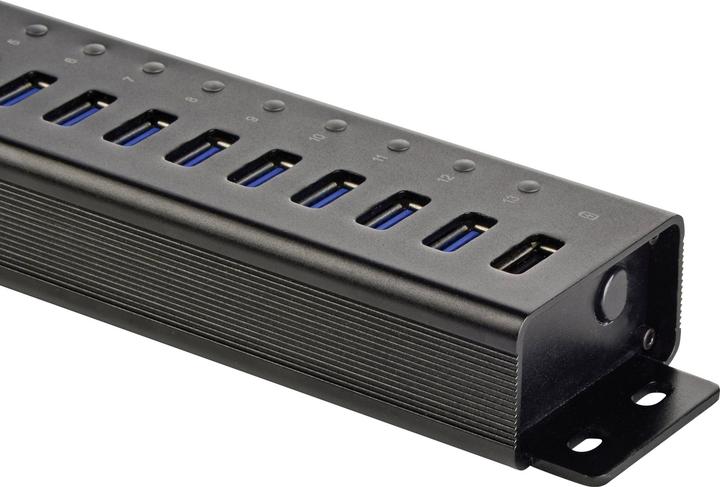 Actual product image Renkforce 13+1 Port USB 3.0 Hub with Alum (USB-A, 13 ports)
