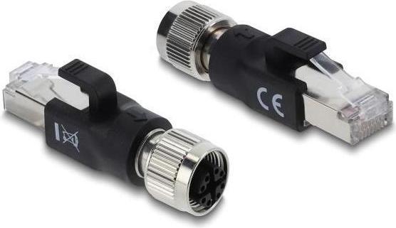 Immagine prodotto Delock M12 Adapter X-kodiert 8 Pin Buchse zu RJ45 Stecker schwarz (RJ45 (1x))