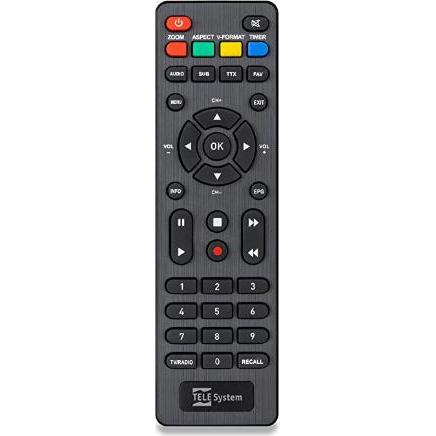 Telesystem TELE System 58035010 IR-Fernbedienung Drahtlose TV-Tuner-Tasten (Gerätespezifische Fernbedienung), Fernbedien...