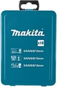 Image du produit Makita Assortiment universel de forets 18 pcs. (6 mm, 10 mm, 3 mm, 5 mm, 8 mm, 4 mm)