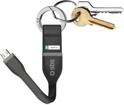 Produktbild SBS Netz und Ladekabel USB - Micro-USB mit Schlüsselanhänger (0.12 m, USB 2.0)
