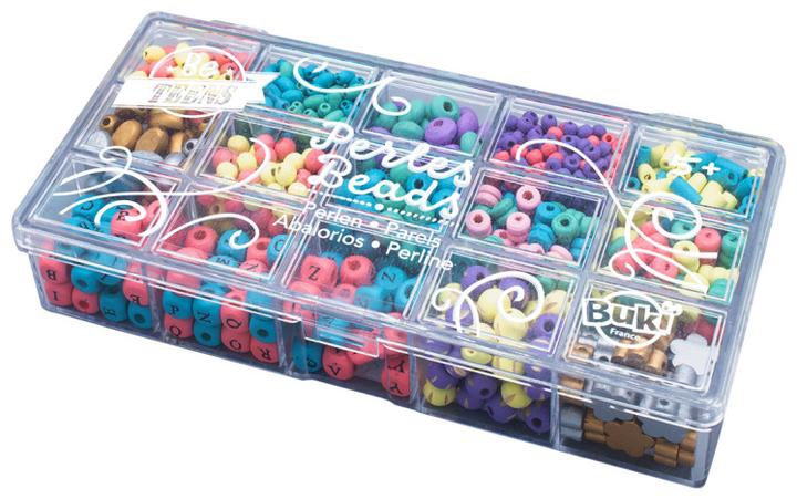 Produktbild Buki Kasten Mit Farbigen Holzperlen