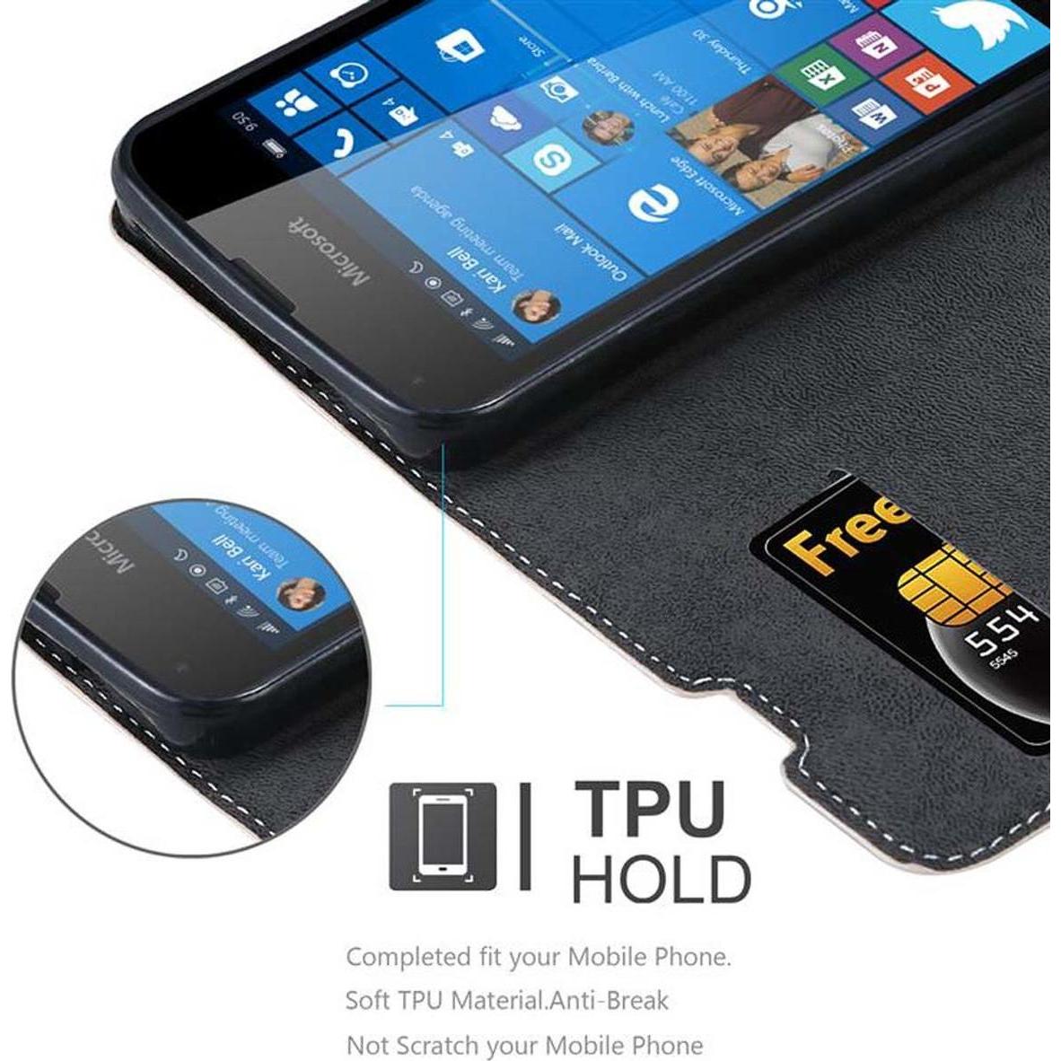 Thumbnail - Cadorabo Book X-Wallet Cover (Microsoft Lumia 550), Smartphone Hülle, Rosa