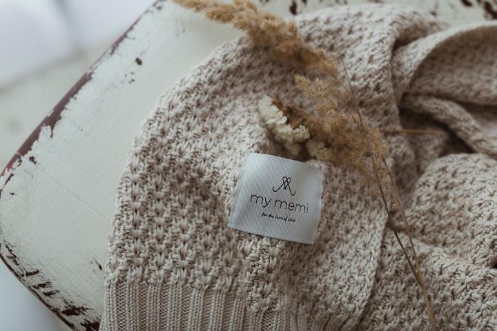 Immagine prodotto My memi Coperta di bambù per bambini - Catena beige chiaro (80 x 100 cm)