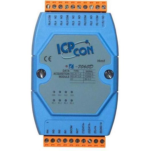 Moxa DIGITAL 4xIDI+4xRO MODULE, LE, Relais