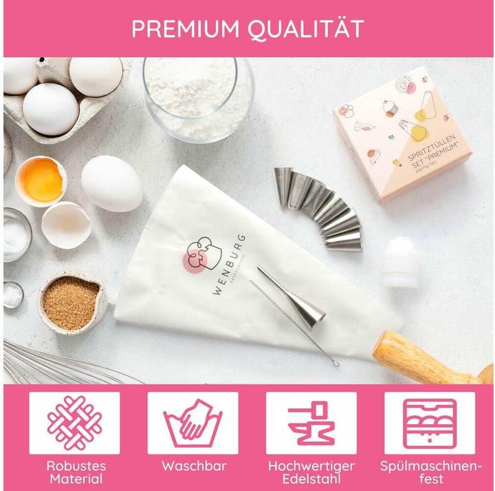 Produktbild Wenburg Spritzbeutel mit Tüllen - 12-tlg. Set (Spritzbeutel Set)
