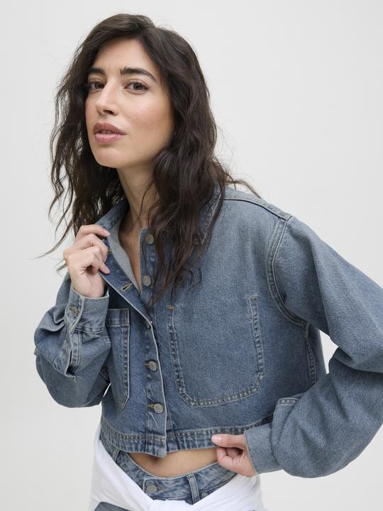 Image du produit JJXX Normal geschnitten Hemdkragen Tief angesetzte Schulter Jeanshemd Jeanshemd (XS)