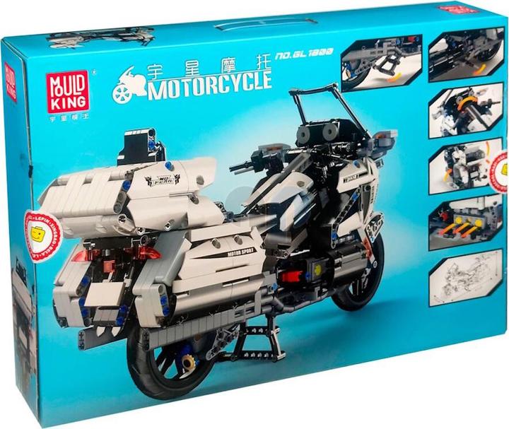 Actual product image Mould King 23001 - Gold Wing Motorcycle (1328 pieces)