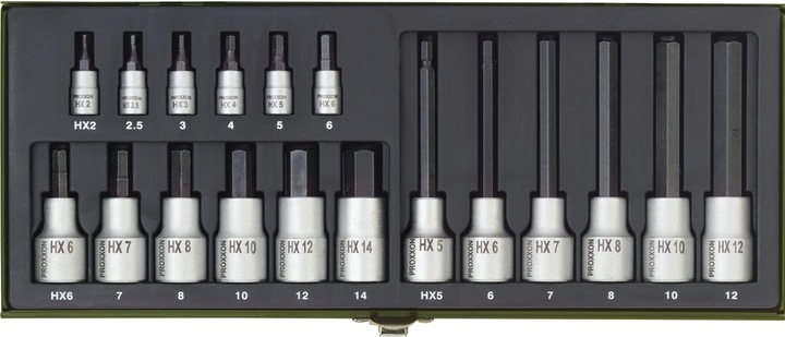 Produktbild Proxxon Steckschlüsselsatz (2.5/8", 10  mm, 7 mm, 12 mm, 6 mm)