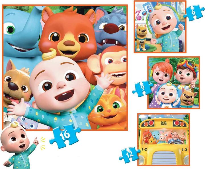 Actual product image Educa 19138 puzzle 6/9/12/16pc. baby Cocomelon (4 pieces)