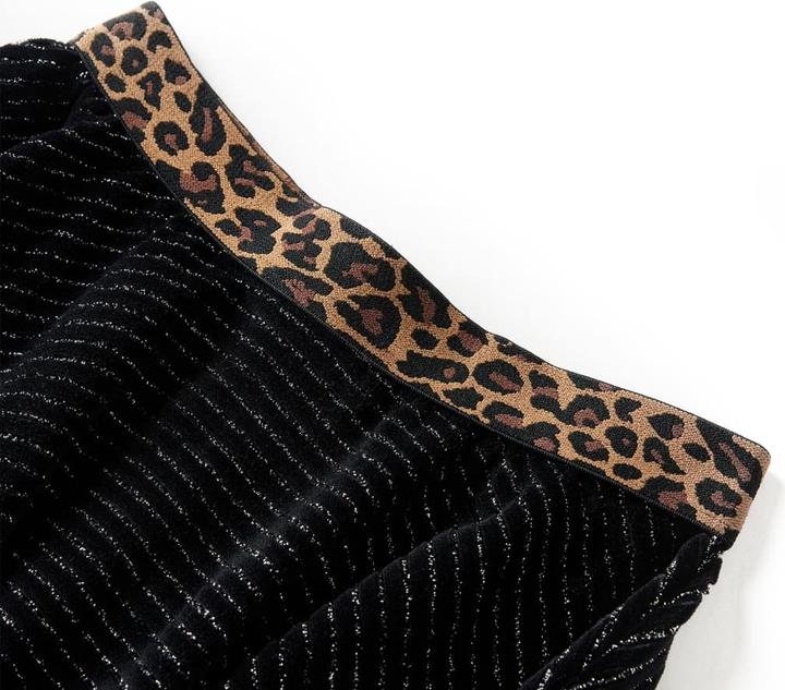 Image du produit vidaXL Jupe pour enfant avec taille en imprimé léopard Noir (104)