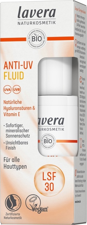 Image du produit Lavera Fluide anti-UV (Crème solaire visage, SPF 30, 30 ml)