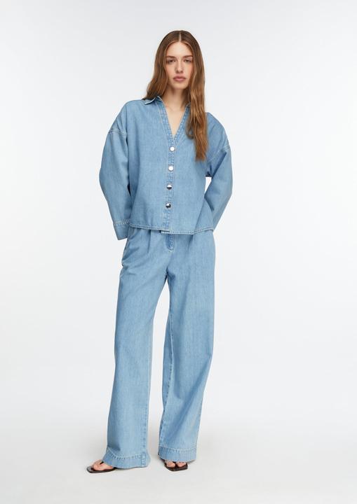 Produktbild Comma Wide-Leg Lyocell-Denim in voller Länge (40)