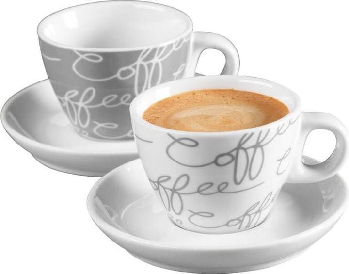 Flirt by R&B Espressotasse 'Cornello grey' mit Untere (80 ml, 4 x)