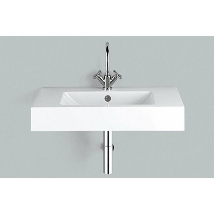 Thumbnail - Alape, Waschbecken, Waschtisch WT.PR800H, rechteckig B: 800mm H: 143mm T: 405mm, 4203000000,weiss (405 mm, 800 mm)