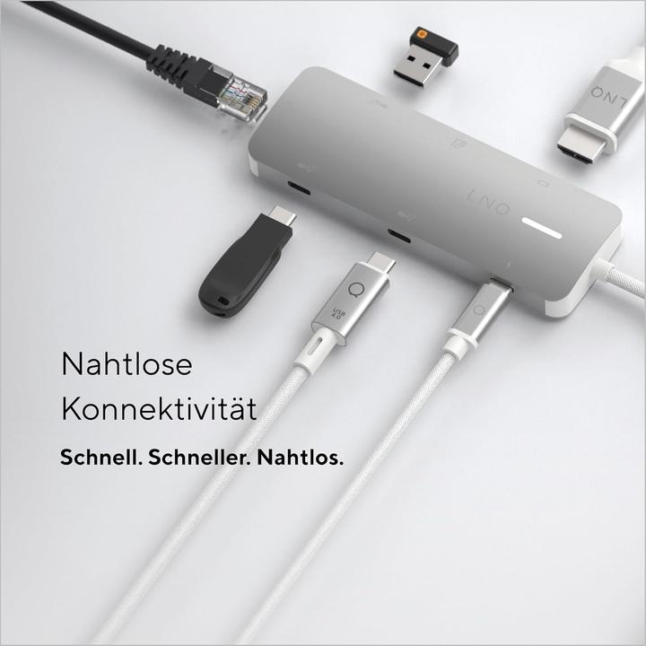Actual product image LINQ Connects 8in1 PRO USB-C Multiport Hub 140W (USB-C, 8 ports)