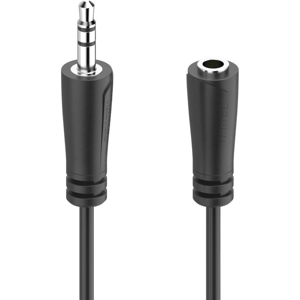 Hama Audio-Verlängerungskabel, 3,5-mm-Klinken-Stecker - Kupplung, Stereo, 1,5 m (1.50 m, Verlängerung), Audio Kabel
