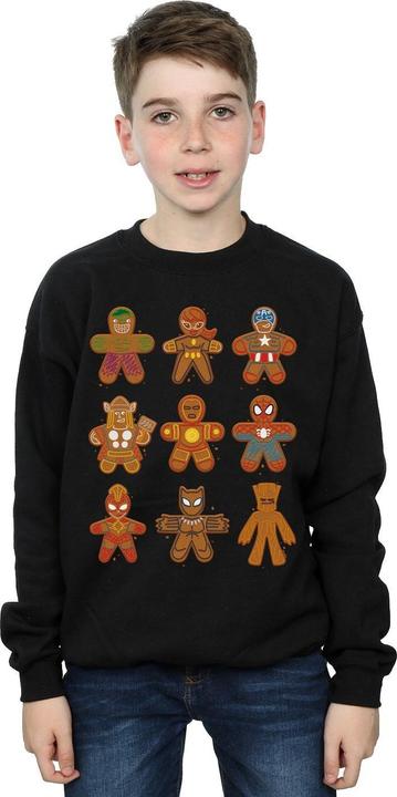 Actual product image Boys Avengers Christmas Gingerbread Sweatshirt (140, 146)