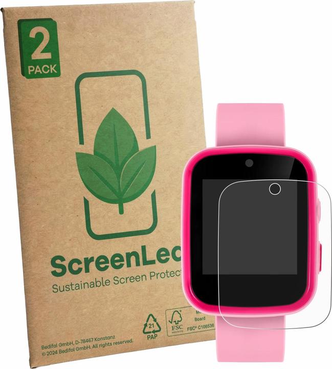 Produktbild ScreenLeaf Schutzfolie für Tikkers ATK1084 1.4" nachhaltiger Displayschutz Display Schutz Folie Klar