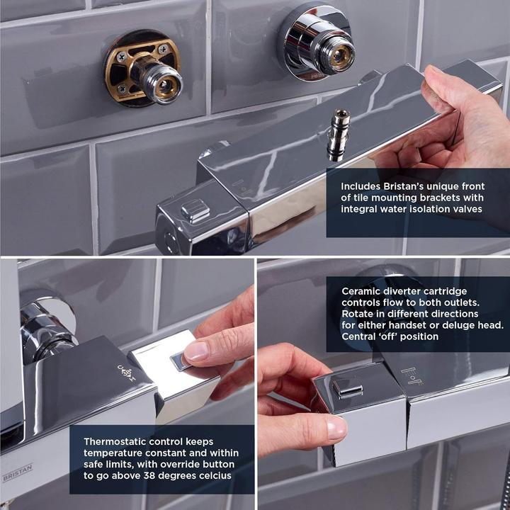 Actual product image Bristan Craze Safetouch Riser Bar Mixer Shower