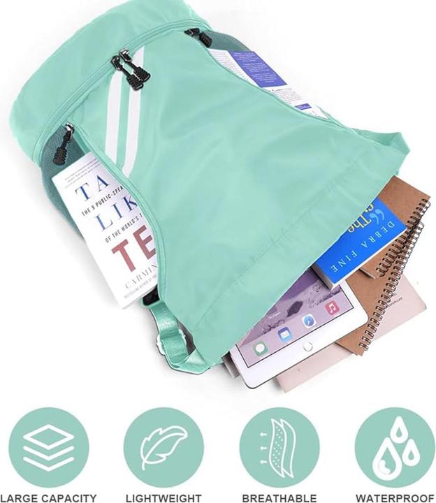 Produktbild Only-Bags.Store Mode Sport Rucksäcke, Turnbeutel, grosse Kapazität Kordelzug Sporttasche (20 l)