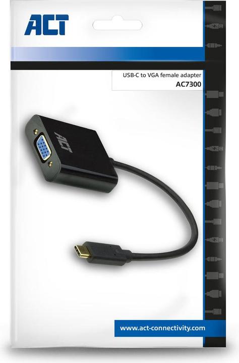 Image du produit ACT Adaptateur USB-C vers VGA femelle (USB-C, 15 cm)