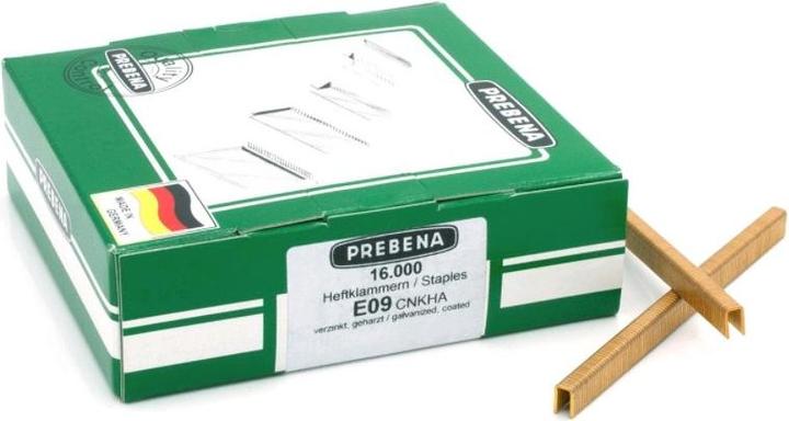 Actual product image Prebena Staples galvanised resinated9 mm