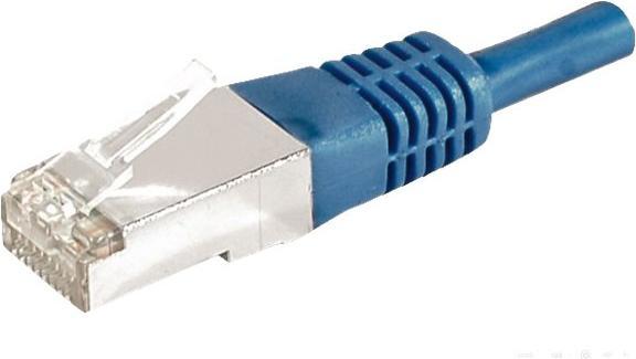 Image du produit Exertis Connect Câble patch F/UTP, CAT.6a, bleu, 20.0 m Pour 10 Gigabit/s, avec protection contre les courbures (F/UTP, CAT6a, 20 m)