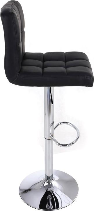 Image du produit Songmics Tabouret de bar réglable en hauteur, similicuir, noir, lot de 2