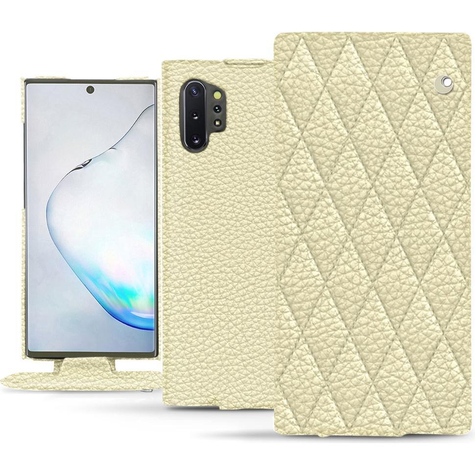 Noreve Lederschutzhülle vertikal (Samsung Galaxy Note 10+), Smartphone Hülle, Beige