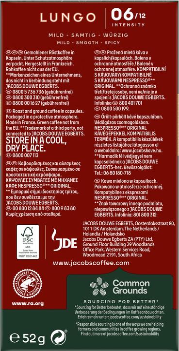 Immagine prodotto Jacobs Lungo 6 Classico (10 x Porta.)