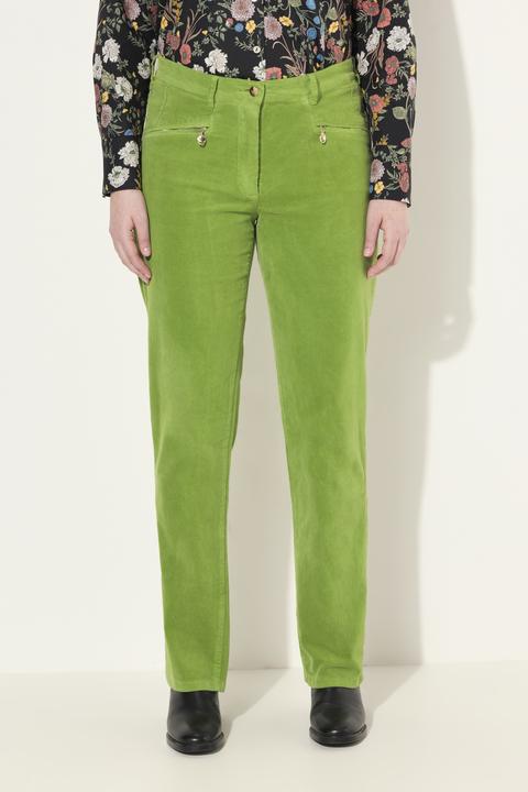 Immagine prodotto Ulla Popken Pantaloni modello Mony in velluto a coste con comoda cintura e tasche con zip (31)